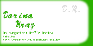 dorina mraz business card